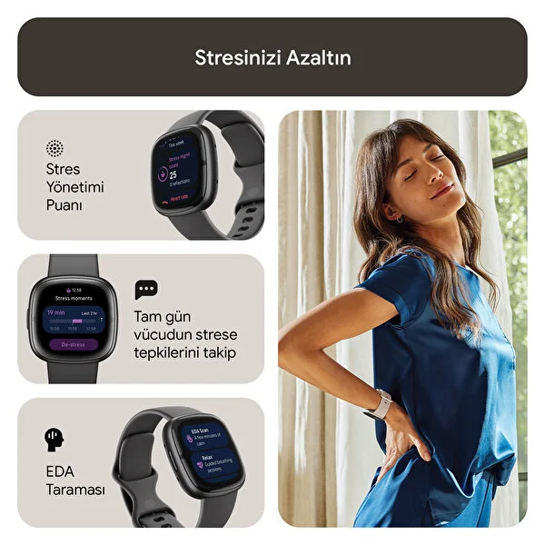 fitbit sense 2 siyah/gri